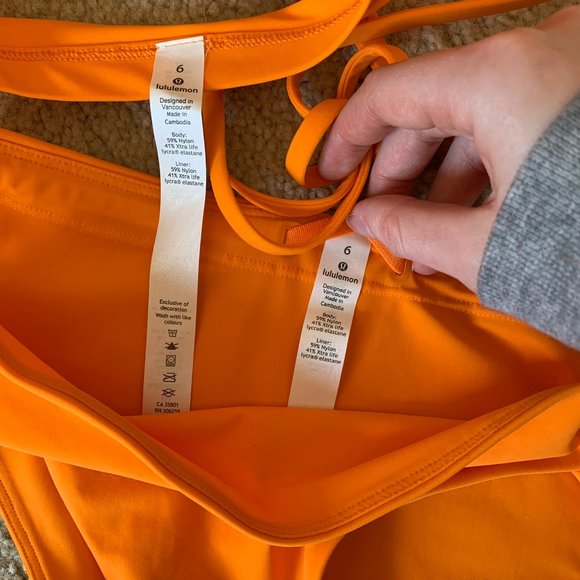 Lululemon Women's Deep Sea Top and Coastline Bottom, Vivid Amber, size 6/6 NWT - Picture 5 of 7